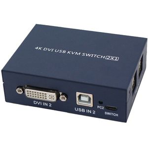 2 Port Hdmi Kvm Switch Dual Monitor 4K @ 30Hz Met 2 Usb 2.0 Hub Ondersteuning Hdcp Draadloze toetsenbord & Muis En Sneltoets Schakelaar