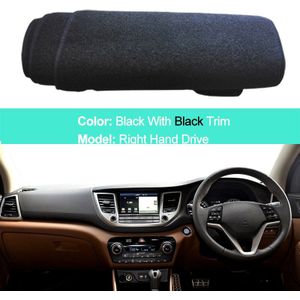 Voor Hyundai Tucson 3rd Gen 2 Lagen Auto Dashboard Cover Tapijt Cape Kleed Pad Tapijt Dashmat Zon schaduw Protector