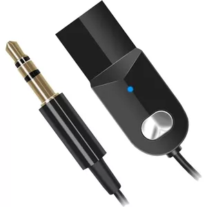 Bluetooth-ontvanger Voor Auto – 3,5 Mm Aux, Draadloze Muziekstreaming, Handenvrij Bellen, Compact En Draagbaar, Zwart