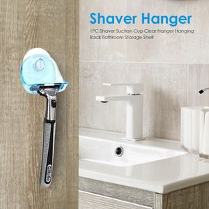Zuignap Scheermes Clear Opknoping Rack Badkamer Opslag Plank Scheermes Zuig Scheerapparaat Opslag Sucker Muur Haak Badkamer Producten