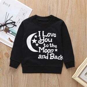 Babykleertjes Kinderen Hoodies Brief Hooded Trui Baby Jongens Meisjes Leuke Hoddie Sweatshirts Herfst Winter Lente Trui 9-24M