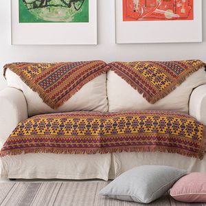 Bohemian Chenille Handdoek Kwastje Deken Couch Sofa Decoratieve Hoes Gooi Plaid Stiksels Vliegtuig Reizen Deken Huishoudelijke Tool