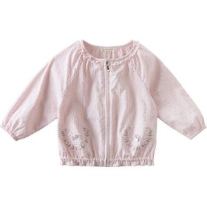 DB13375 Dave Bella Lente Baby Meisjes Leuke Bloemen Borduren Rits Jas Kinderen Tops Mode Baby Peuter Bovenkleding