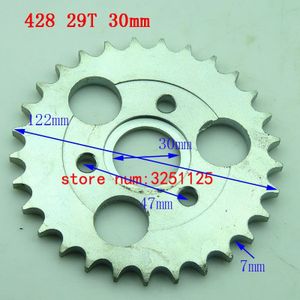 Drive Systeem 428 29T Tand 30Mm/122Mm Achter Kettingwiel Gear Voor Aap Motorfiets Cross-land Motorfiets