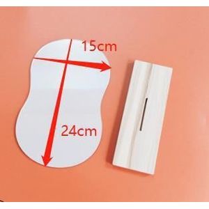 Make-Up Spiegel Ins Onregelmatige Acryl Decoratieve Spiegel Houten Base Cosmetische Beauty Tool De Maquillaje Koreaanse Stijl