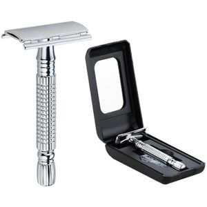 Oude Hand Doubleedge Scheren Scheermes Enkele Blade Scheren Messen Verstelbare Veiligheid Voor Mannen Facial Razor Set Gezicht Vrouwelijke