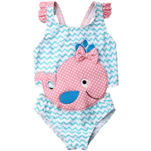 Kinderen Badmode Baby Meisje Leuke Goudvis Badpak Strik Een Stuk Jumpsuit Badpak Zomer Peuter Kinderen Beachwear