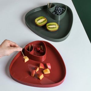 Fruitschaal Nordic-Stijl 3 In 1 Creatieve Gedroogde Snack Lade Voor Thuis