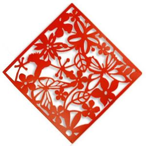 Huis & Amp; living Rode Hollow Stickers Hollow-Out Zwart Wit Kleur Scheidingswand Opknoping Scherm Muur Schild Vlinder
