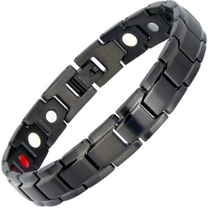 Luxe Mode Gezondheid Energie Armband Mannen 316L Roestvrij Staal Bio Magnetische Armbanden Black Golden Afslanken Product