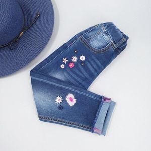 Meisjes Broek Lente Herfst Borduren Bloemen Meisje Jeans Leggings Kids Denim Broek Outfits Kinderen Kleding Kinderkleding