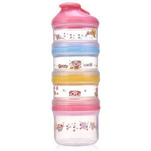 4 Layer Draagbare Babyvoeding Opbergdoos Essentiële Granen Cartoon Melkpoeder Dozen Waggel Kids Formule Melk Container