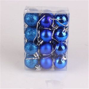 24Pcs Kerst Bal Decoratie Kerst Ornamenten Kerstboom Hanger Kerst Decoratie Vitrinekast Landschap Layout