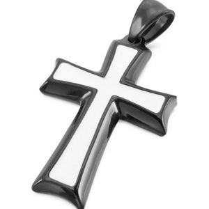 Kettingen Mens Christian Sieraden Op De Hals Wit Kruis Hangers Rvs Mode Kettingen Voor Mannelijke Accessoires