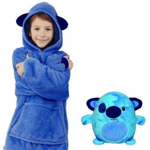 Lui Trui Tv Deken, Outdoor Koude-Proof En Warm Nachtjapon, Paar Home Service, hooded Fleece, Warm Night Gown