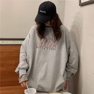 Hoodies Vrouwen Brief Gedrukt Boyfriend Unisex Ulzzang Oversize Streetwear Mode Bovenkleding Toevallige Aankomst Ins Tiener Chic