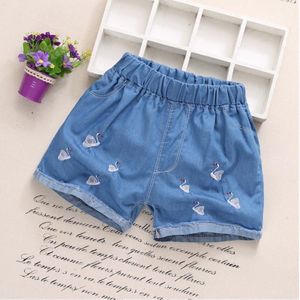 DIIMUU Kinderkleding Meisjes Broek Zachte Katoenen Zomer Shorts Elastische Taille Losse Leuke Solid Broek Kinderen Bodems 3-10 jaar