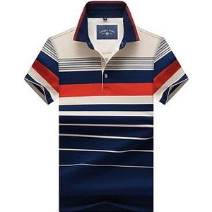 Hoogwaardige zomer korte mouwen POLO mannen polo shirt mode kleur strip Polo shirt Gestreepte Engeland Stijl