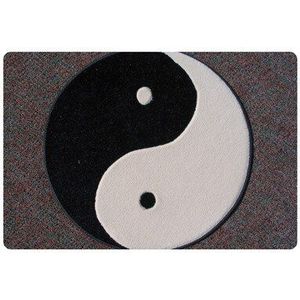 Microfiber Yin en Yang Roddels Taiji Diagram Tapijt Tai chi Achthoekige Boeddhistische Yoga Tapijten Besteld Zwart-wit Tapijten