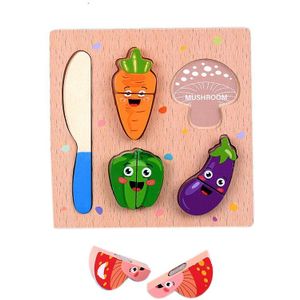 Houten Gesneden Fruit Groenten Dessert Kids Koken Keuken Speelgoed Voedsel Pretend Play Puzzel Educatief Speelgoed