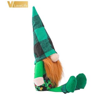 St. Patrick Dag Kant Tafelloper 13X72Inch Groene Ierse Klaver Geborduurde Tafelloper Voor Saint Patricks Day tafel Decor