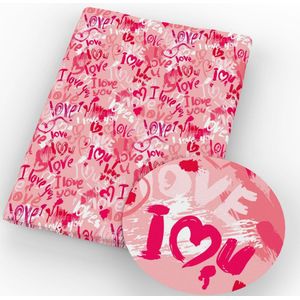 50*145Cm Polyester & Katoen Valentijnsdag Gedrukt Stof Sewingfabric Diy Patchwork Doek Baby Kleding Tassen Materiaal, 1Yc8679