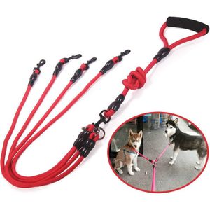 Nylon Twee Drie vier honden Leash Afneembare Huisdier Lood Klimmen foam handvat 1 leash voor 2 of 3 of 4 Honden Kleine Hond tractie touw