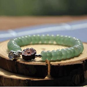 Jade Armband Veiligheid Knop Collocatie Lotus Wortel Hanger Eenvoudige Ketting Dames Chinese Stijl Rozenkrans Accessorie
