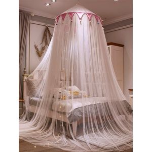 Prinses Wind Gratis Installatie Plafond Klamboe Versleutelde Netto Garen Dochter Kamer Bed Mantel Kinderen Thuis Punch Ronde