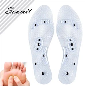 Soumit Magnetische Massage Inlegzolen Voet Acupressuur Schoen Pads Therapie Afslanken Inlegzolen Voor Gewichtsverlies Transparante Pad