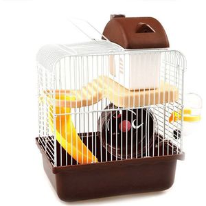 1 Pc Hamster Kooi Dubbele Lagen Multifunctionele Praktische Huisdieren Huis Voor Chinchilla Muis Gouden Beer 66CY