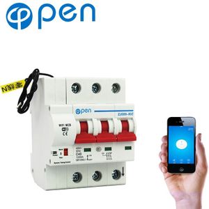 OPEN 3P 16-125A Afstandsbediening Wifi Stroomonderbreker/smart switch/Intelligente automatische Recloser ondersteuning alexa en google