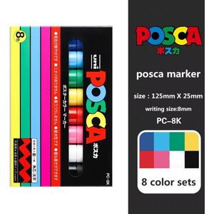 Uni Posca Marker Pen Complete Kit Professionele Schilderen Pop Reclame Pen Markeerstift Acryl Marker Pen PC-1M/PC-3M/PC-5M