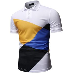 heren Polo Shirt Zomer Business Casual Contrast Kleur Classic Contrast Kleur Gedrukt Polo Shirt