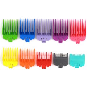 10Pcs Haar Limiet Kam Set Tondeuse Gids Kammen 1.5/3/4.5/6/10/13/16/19/22/25Mm Snijden Gidsen Voor Whal clippers Kapper