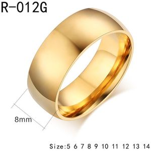 10pcs/lots Wedding Rings Gold-color Stainless Steel 4.0/6.0/8.0mm Width Provide Mix Size