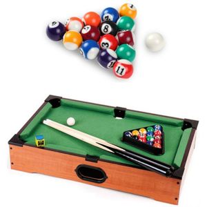 16 Stks/set 25Mm Hars Mini Biljart Bal Kinderen Speelgoed Kleine Pool Cue Ballen Volledige Set Mini Pooltafel Accessoires