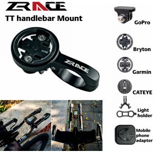 Zrace Tt Stuur Computer Mount-Zwart, Out Front Mount Houder Voor Igpsport Garmin Bryton Gopro Cateye Camera