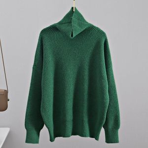 Gigogou Winter Wol Effen Vrouwen Gebreide Foldover Coltrui Oversized Keel Zachte Vrouwelijke Jumper Cashmere Truien Tops