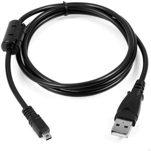 USB PC Acculader + Data SYNC Kabel Cord Lead voor Olympus camera VR-310 VR310