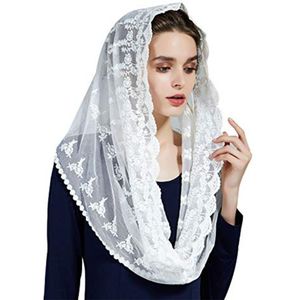 Moslim Katholieke Kant Sluier Christian Moslim Sluier Sjaal Sari Zwart Bruidssluier