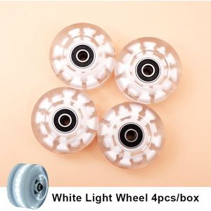 4 Stuks Duurzaam Lichtgevende Roller Skate Wielen Met Lagers Geschikt Voor Dubbele Rij Schaatsen En Skateboard &amp; T8