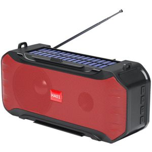 Zonne-energie Opladen Draadloze Luidspreker Met Fm Radio Led Zaklamp Tf Card Ondersteuning Outdoor Solar Power Blutooth Speaker Strand Boombox