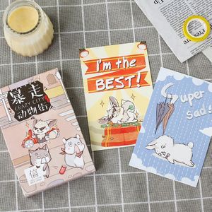 30 stks/set Crazy Cartoon Dieren Postkaart/Wenskaart/Boodschap Kaart/Kerst En Nieuwjaar