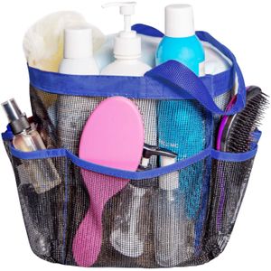 Badkamer Organizer Packable Mesh Douche Bag Caddy Badkamer Carry Tote Toilettas Bad Speelgoed Zuignap Bag Organizer Basket