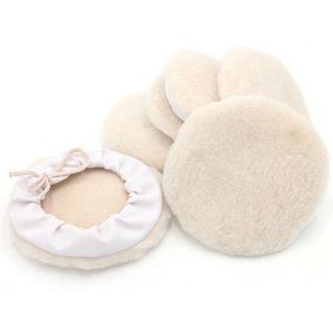 6 Pcs 7 Inch 180Mm Faux Wol Pluche Polijsten Disc Lace-Up Wol Polijsten Cover Auto Waxen Pad auto Levert