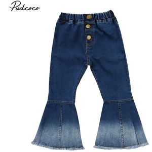 Pudcoco Mode Meisje Denim Jeans Peuter Kids Baby Meisjes Bell-Bottoms Denim Wijde Pijpen Flare Jeans Infantil Herfst Lange broek