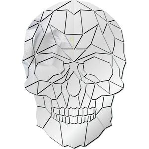 Halloween Diy Horror Skull Head Acryl Spiegel Muursticker Geometrische Grim Skelet Hoofd Schedel Verwijderbare Muurschildering Decals