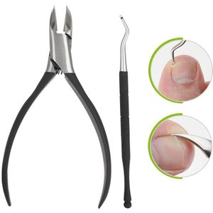 2 stuks Rvs Manicure Clipper Set Nail Tool Kit Cuticle Nipper voor Paronychia nail schaar manicure gereedschap