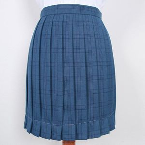 Blauwe Leng Frames Koreaanse Stijl Student Rok Harajuku Rok Effen Plaid A-lijn Mini Schooluniform Vrouwen